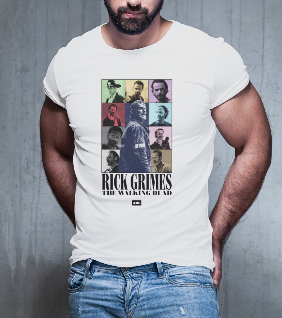 Rick Grimes The Walking Dead AMC Character Collage T-Shirt