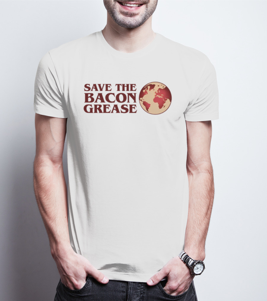 SAVE THE BACON GREASE EARTH MAP T-Shirt