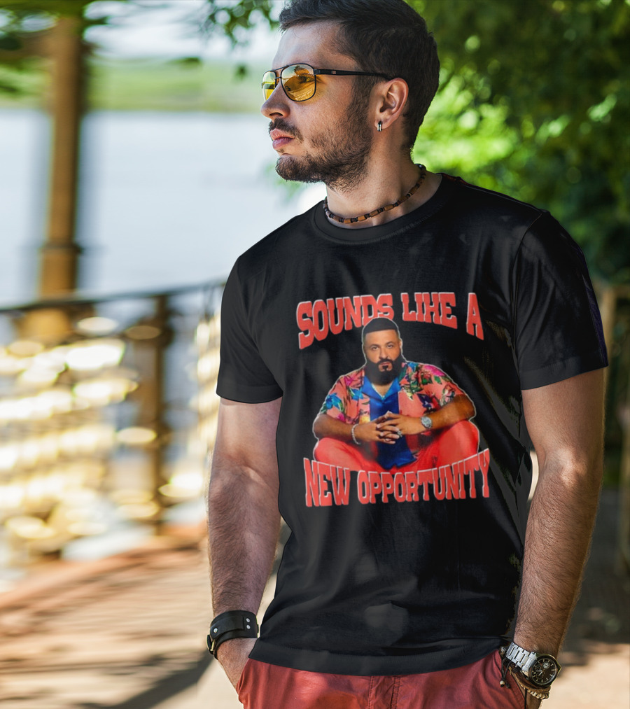 SOUNDS LIKE A NEW OPPORTUNITY DJ KHALED SEATED IN VIBRANT FLORAL T-Shirt