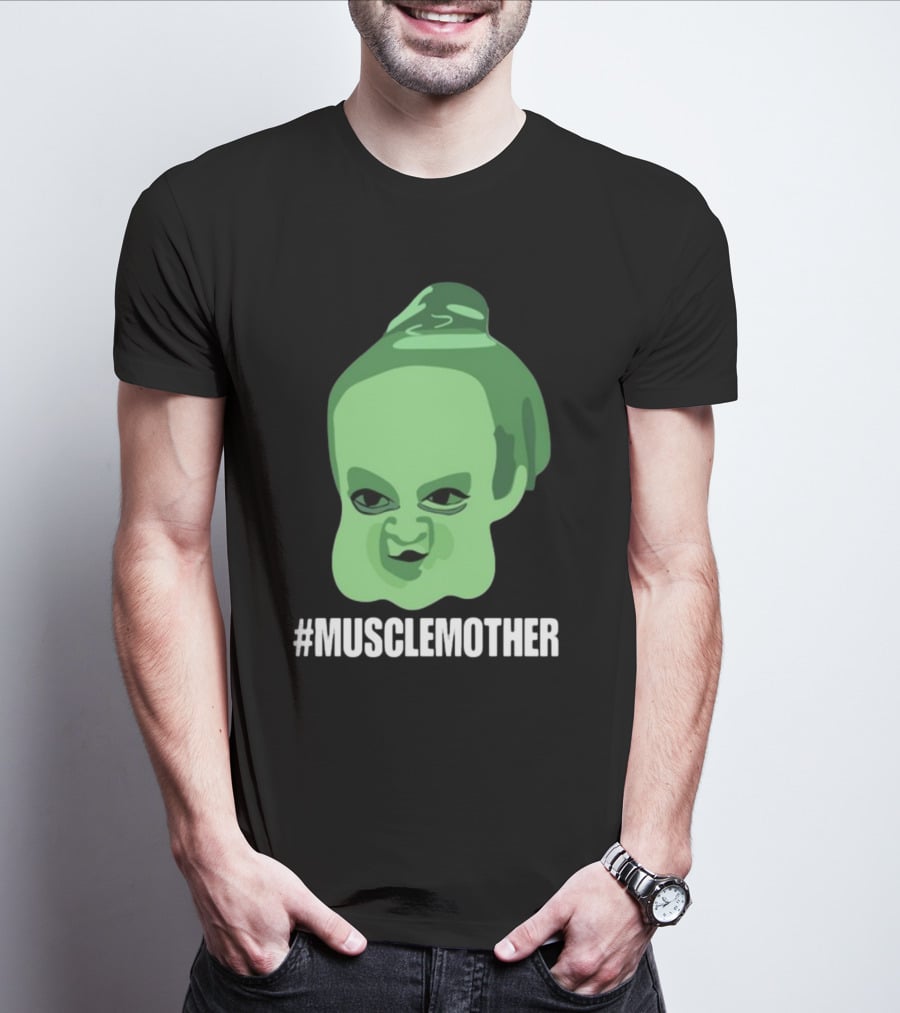 MUSCLEMOTHER Green Head Character T-Shirt