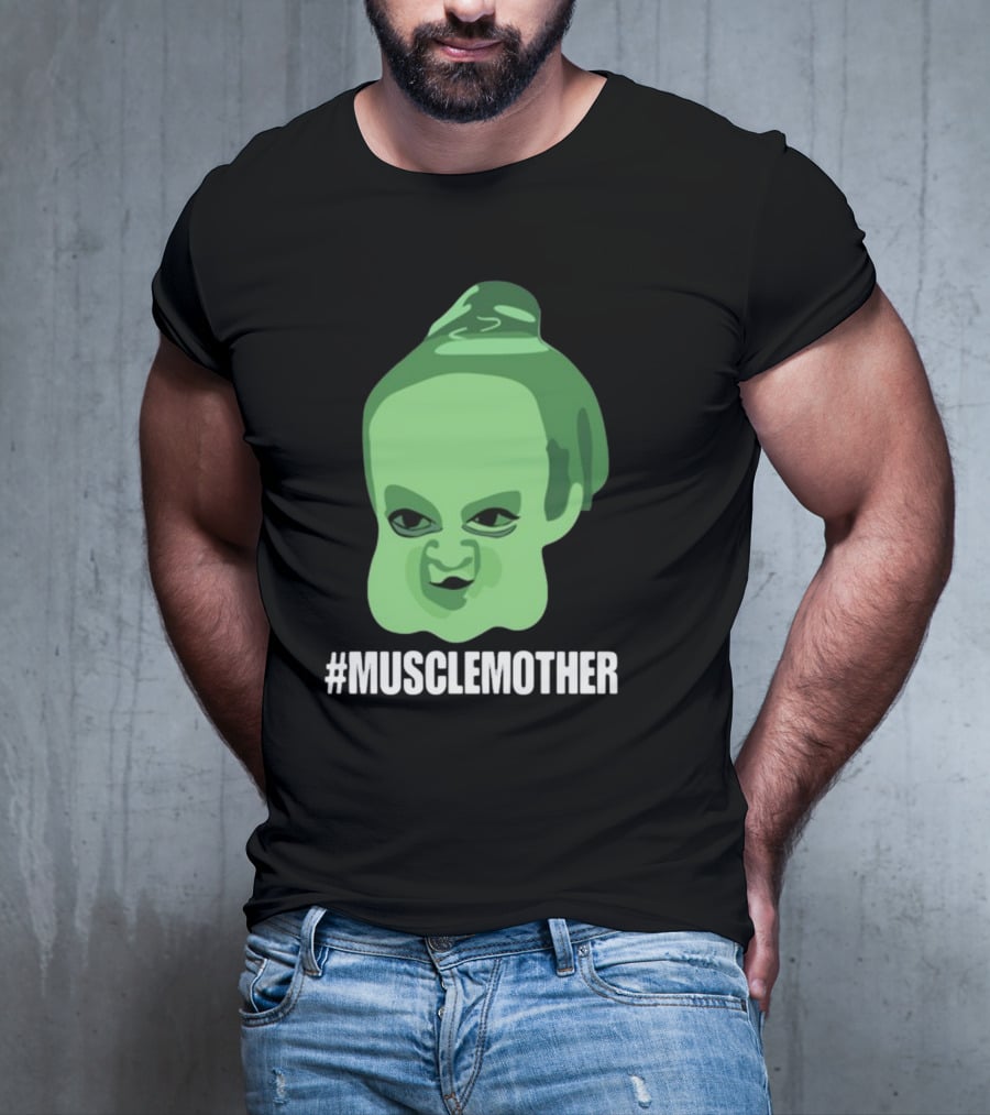 MUSCLEMOTHER Green Head Character T-Shirt