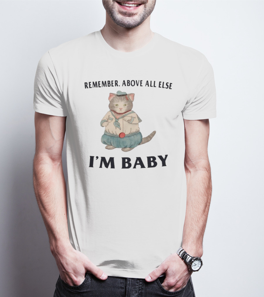 Jmcgg Remember Above All Else I'm Baby Cute Sailor Cat T-Shirt