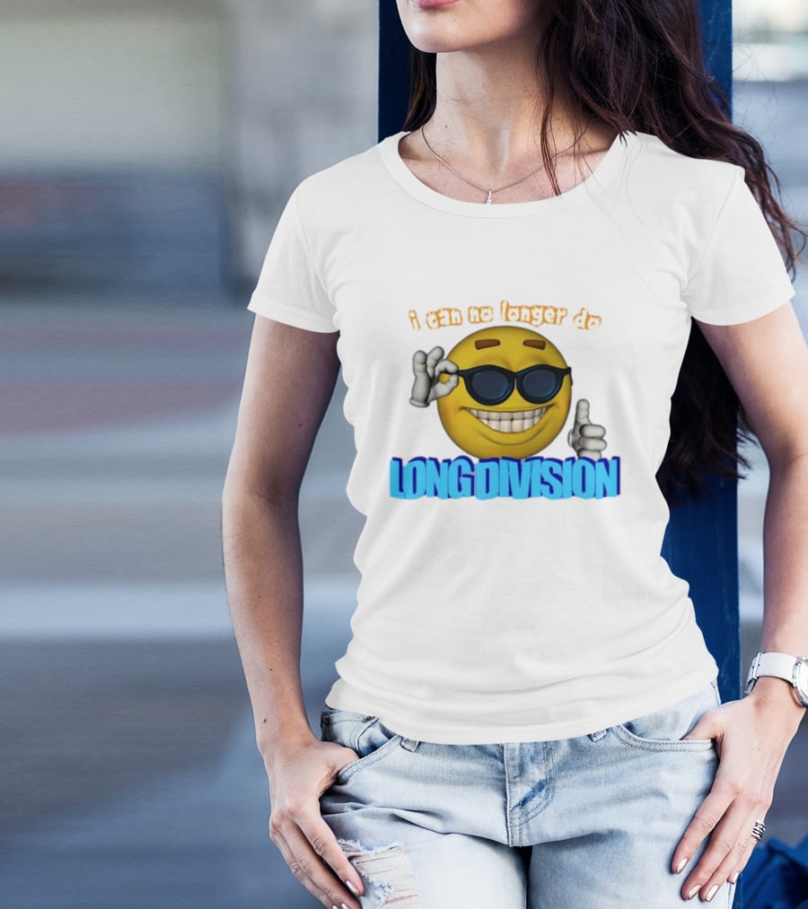 I Can No Longer Do Long Division Emoji Sunglasses Thumbs Up T-Shirt