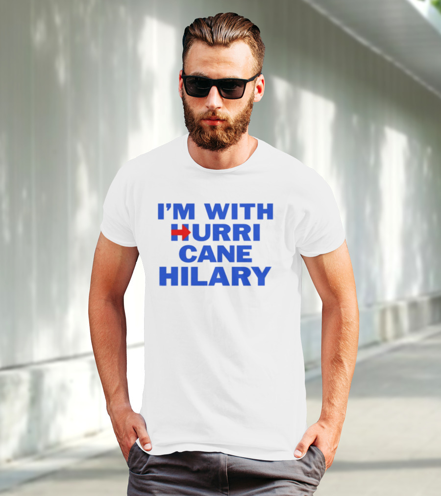 I'm With Hurricane Hilary Arrow Icon T-Shirt