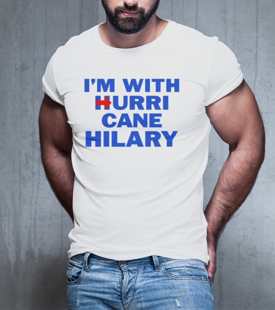 I'm With Hurricane Hilary Arrow Icon T-Shirt