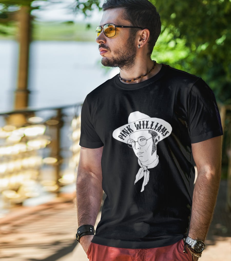 Punkwithacamera Pink Williams Vintage Cowboy Ink Sketch T-Shirt