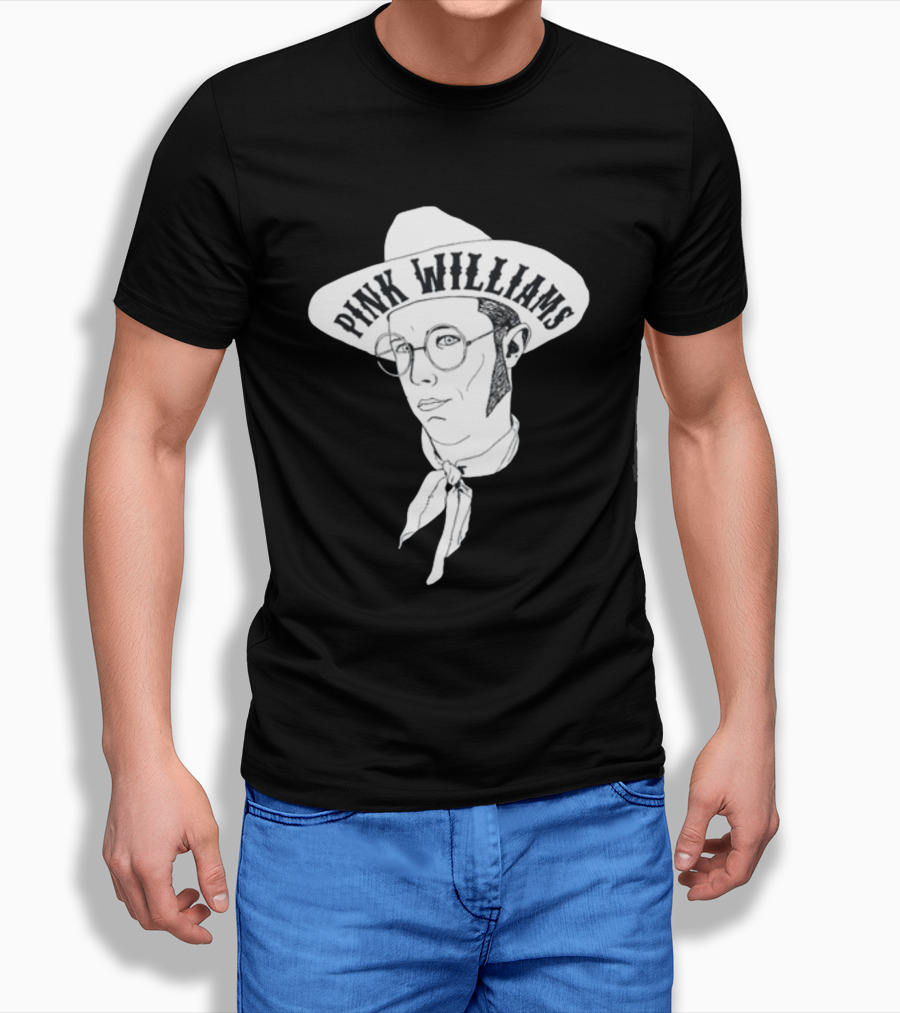 Punkwithacamera Pink Williams Vintage Cowboy Ink Sketch T-Shirt