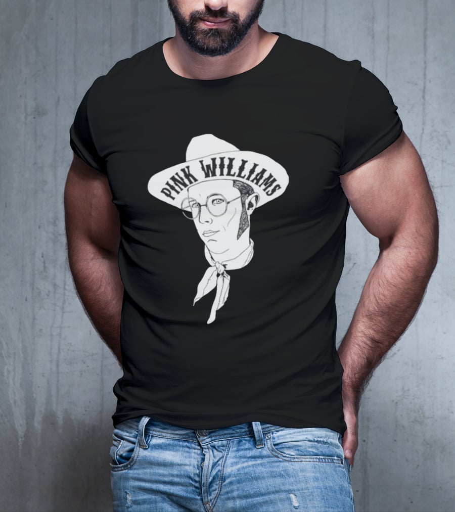 Punkwithacamera Pink Williams Vintage Cowboy Ink Sketch T-Shirt