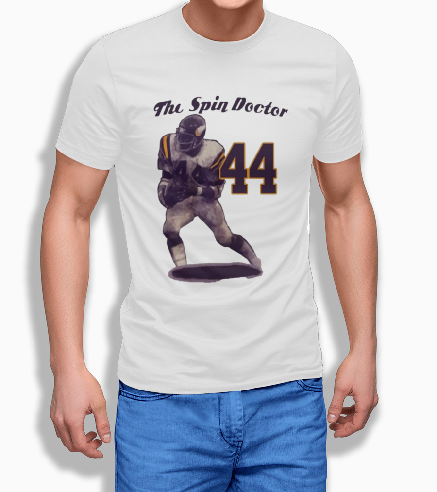 The Spin Doctor Chuck Foreman 44 Minnesota Vikings Legend T-Shirt