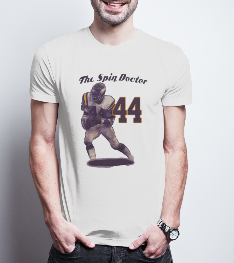 The Spin Doctor Chuck Foreman 44 Minnesota Vikings Legend T-Shirt