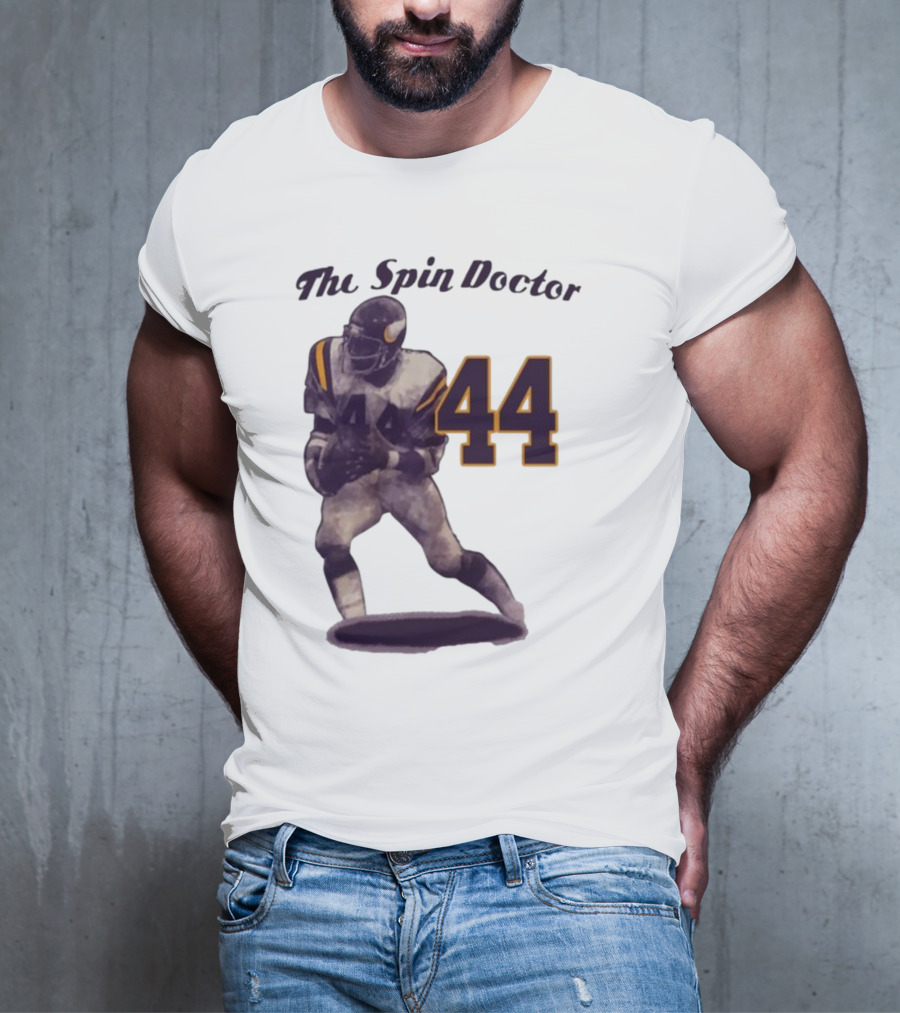 The Spin Doctor Chuck Foreman 44 Minnesota Vikings Legend T-Shirt