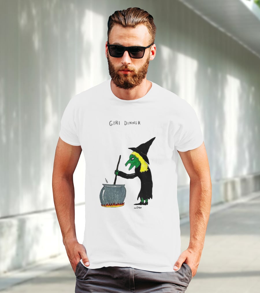 Matt Gray Girl Dinner Witch Cauldron Brewing T-Shirt