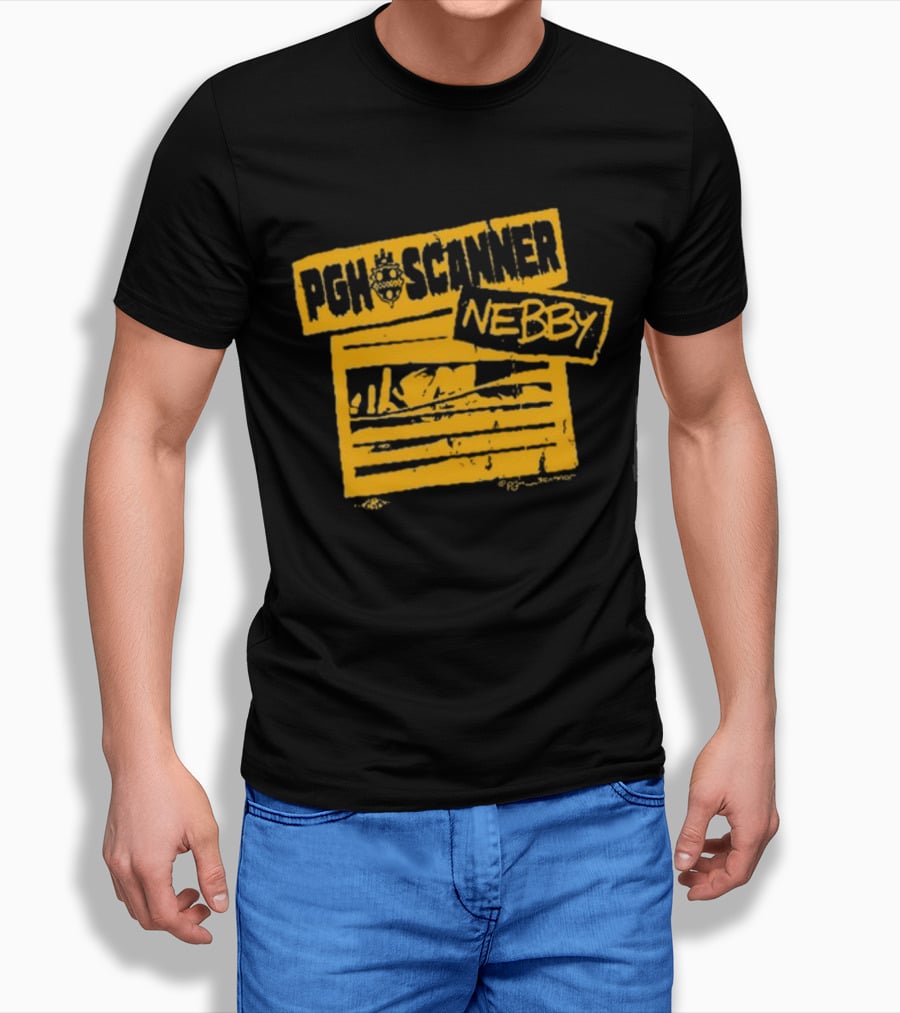 Pgh Scanner Nebby Jail Bars Yellow T-Shirt