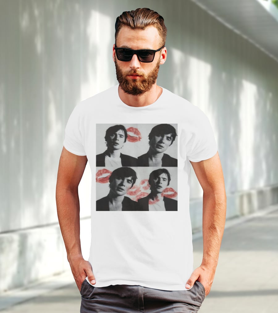 Mustardyardpress Cillian Photobooth Kiss Prints T-Shirt