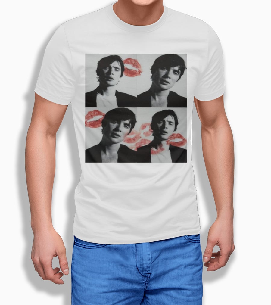 Mustardyardpress Cillian Photobooth Kiss Prints T-Shirt