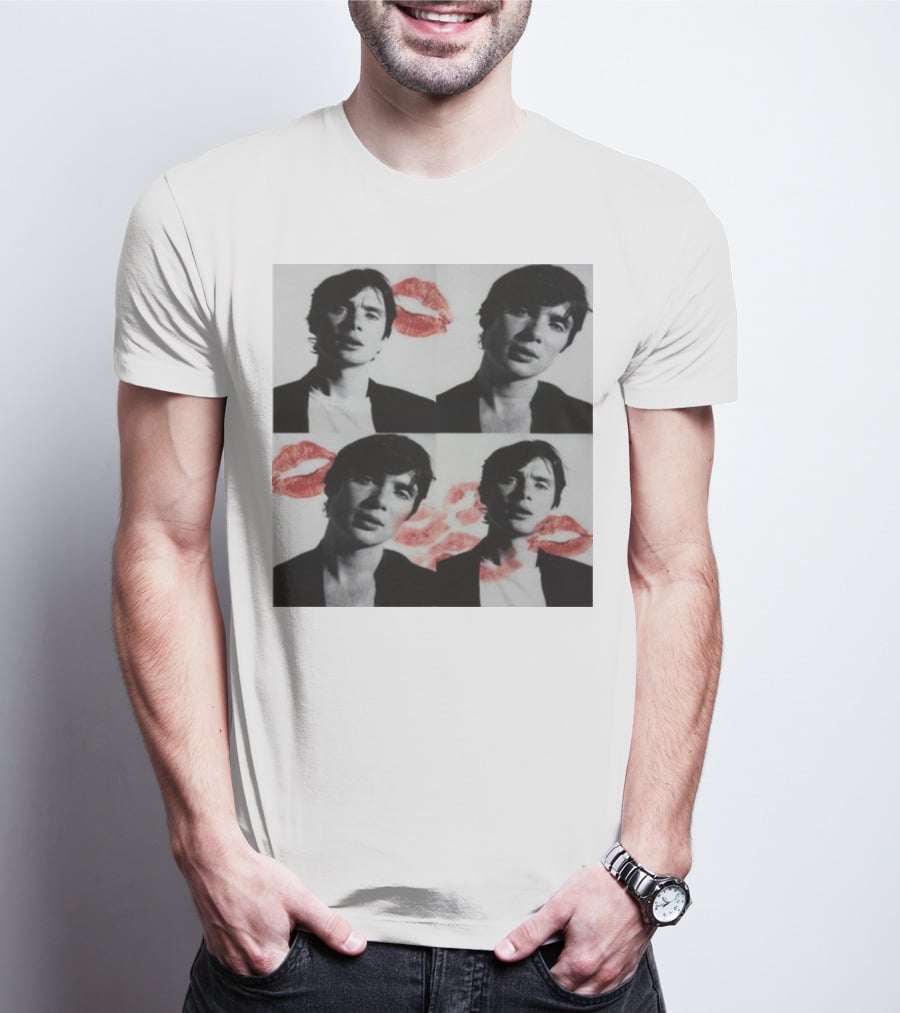 Mustardyardpress Cillian Photobooth Kiss Prints T-Shirt