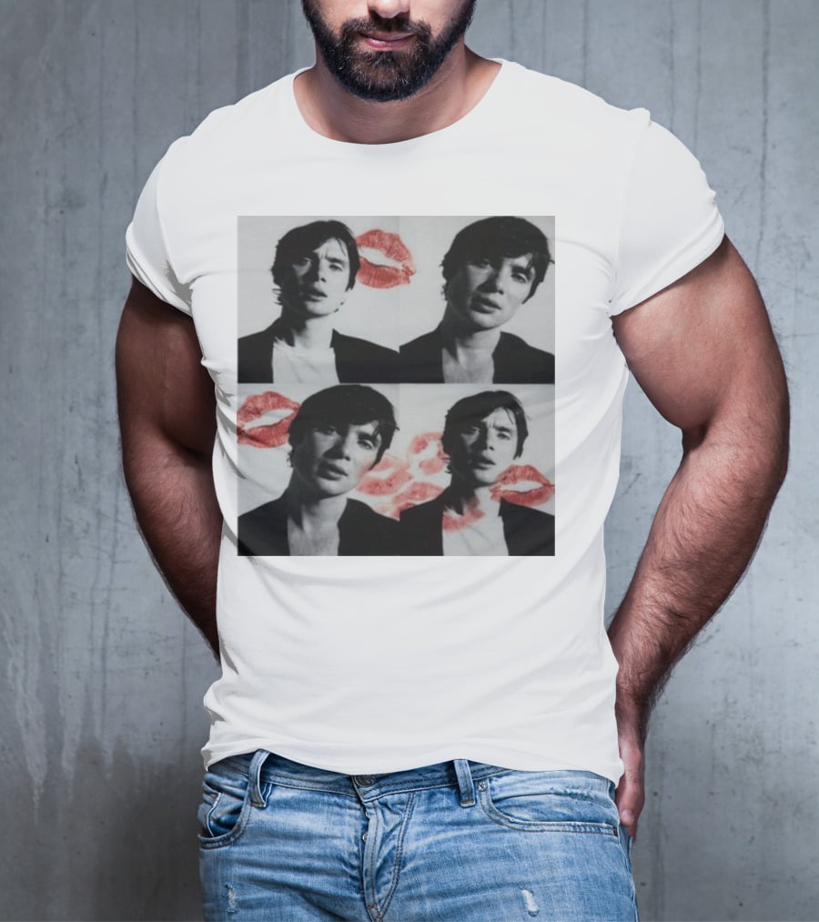 Mustardyardpress Cillian Photobooth Kiss Prints T-Shirt