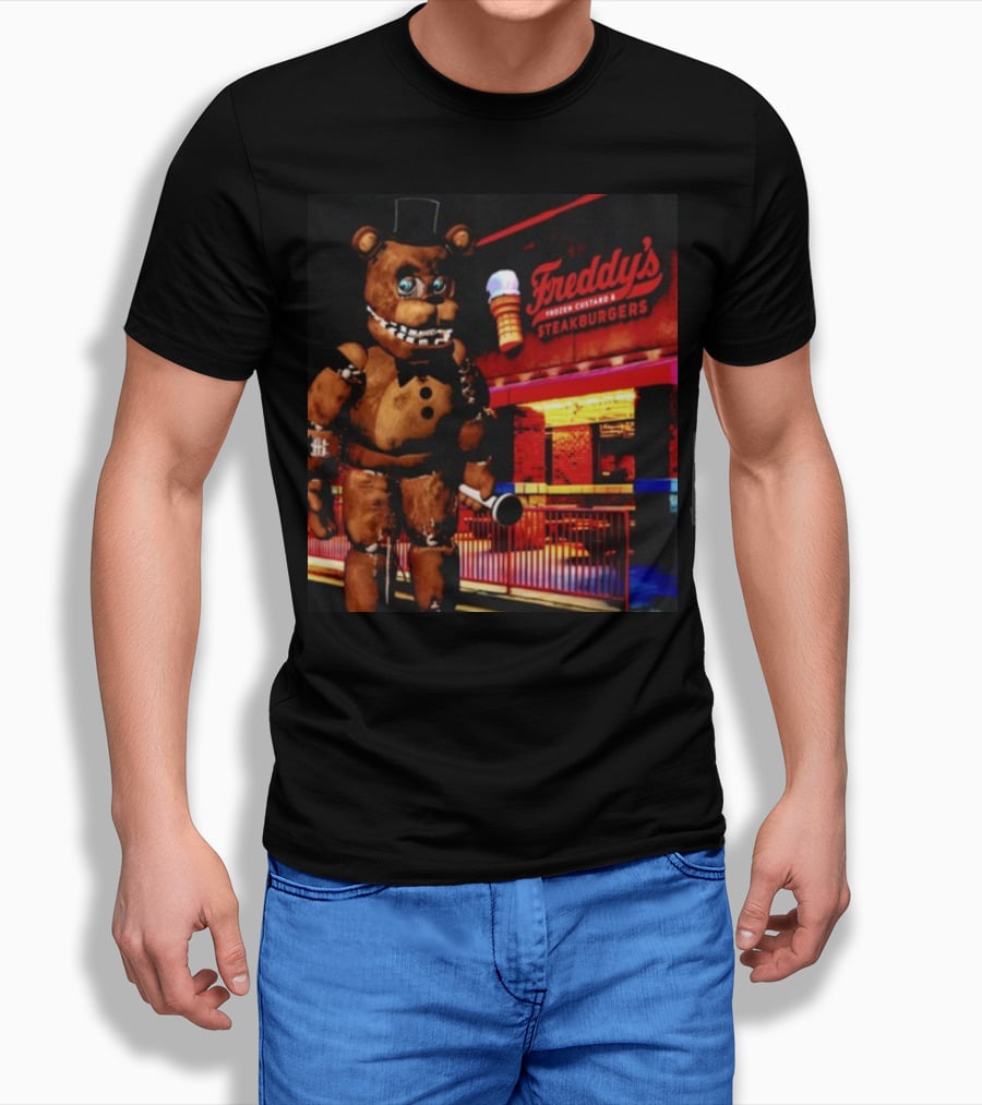 Mamonoworld Funny Bear Freddy's Frozen Custard And Steakburgers Bear T-Shirt
