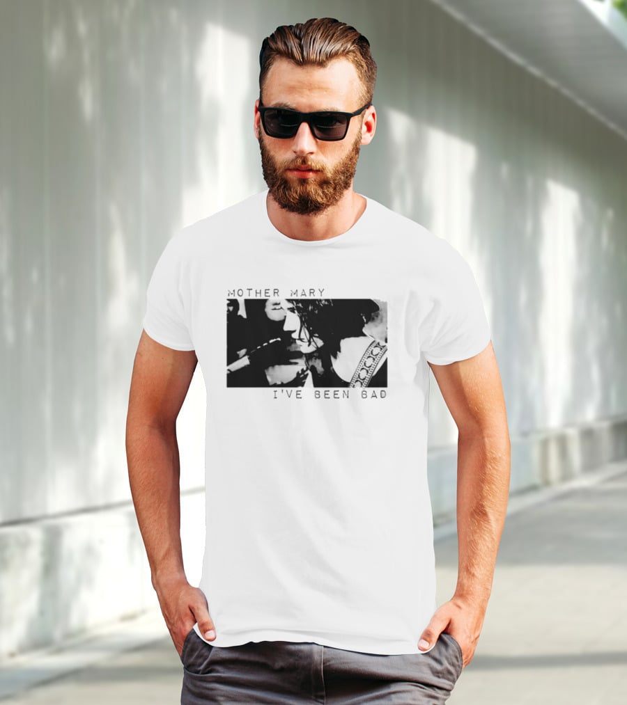 Mother Mary I've Been Bad Black And White Musician T-Shirt