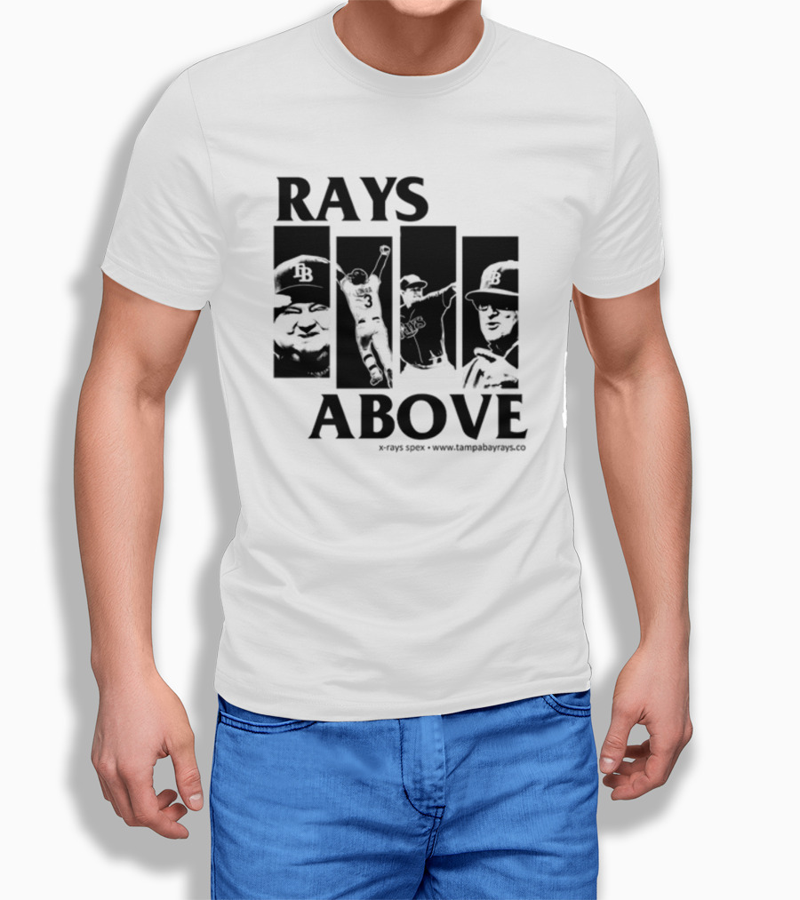 Rays Above Tampa Bay Baseball TB Logo Players T-Shirt