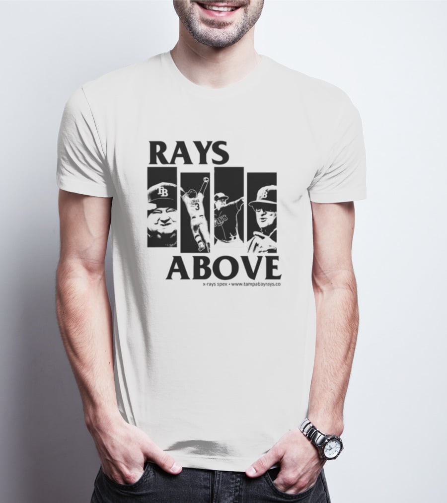 Rays Above Tampa Bay Baseball TB Logo Players T-Shirt