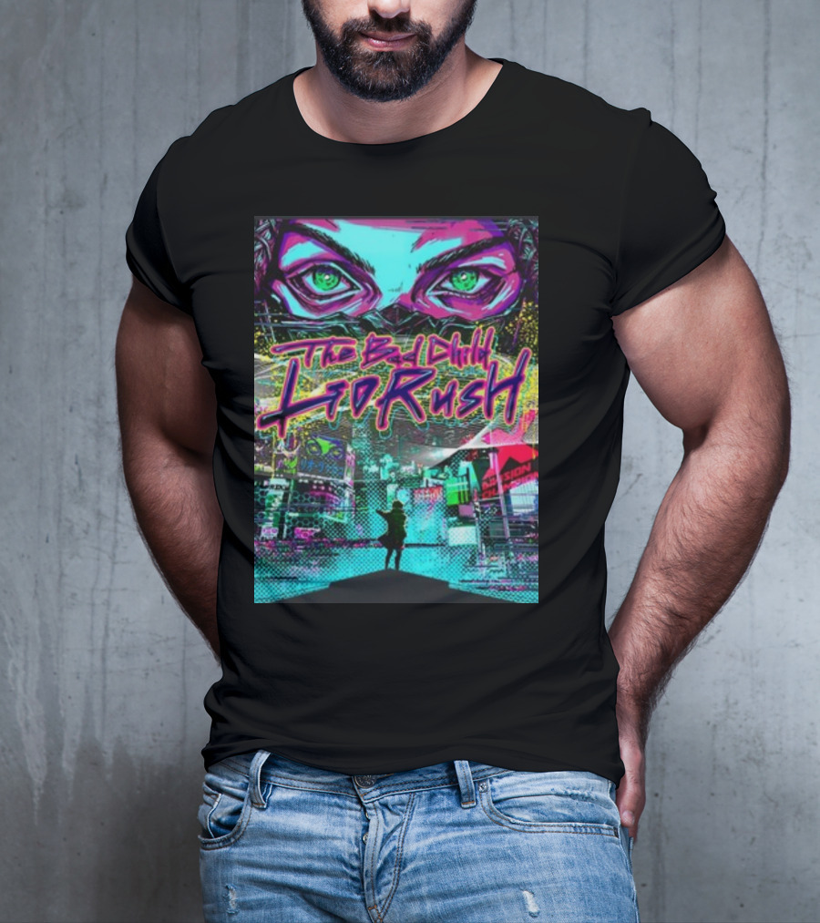 The Bad Child Lio Rush Cyber Punk Tokyo Neon Streetscape T-Shirt