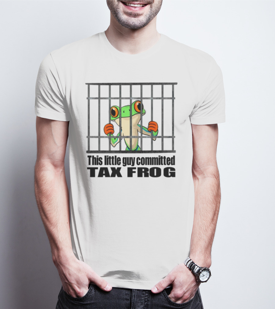 This Little Guy Committed Tax Frog Behind Bars T-Shirt