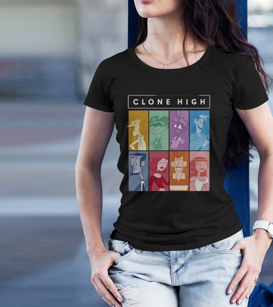 Clone High Character Blocks Cast Montage T-Shirt