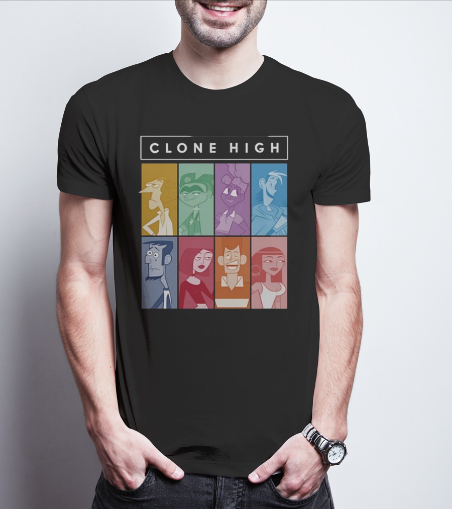 Clone High Character Blocks Cast Montage T-Shirt