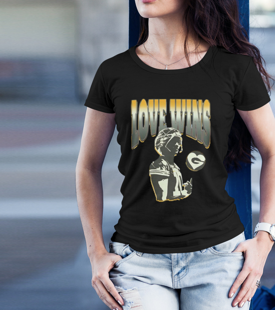 Love Wins Campeche Collective Football Heart Vintage T-Shirt