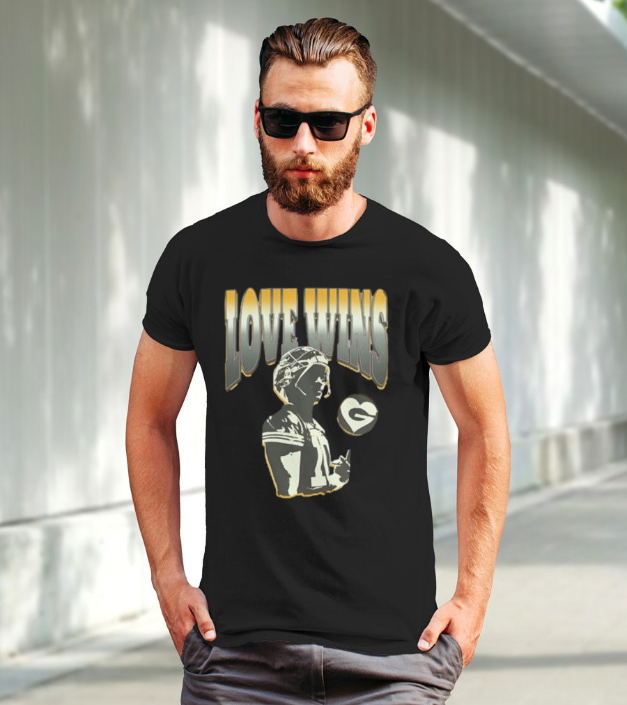 Love Wins Campeche Collective Football Heart Vintage T-Shirt