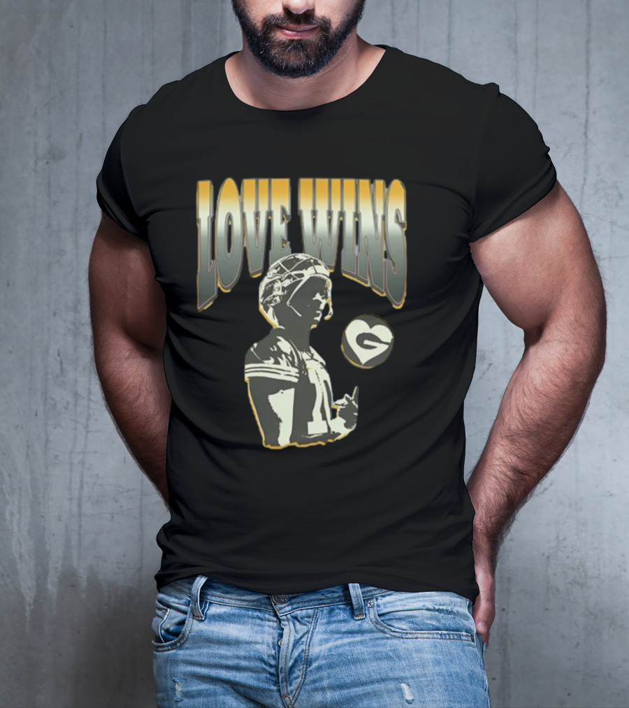 Love Wins Campeche Collective Football Heart Vintage T-Shirt