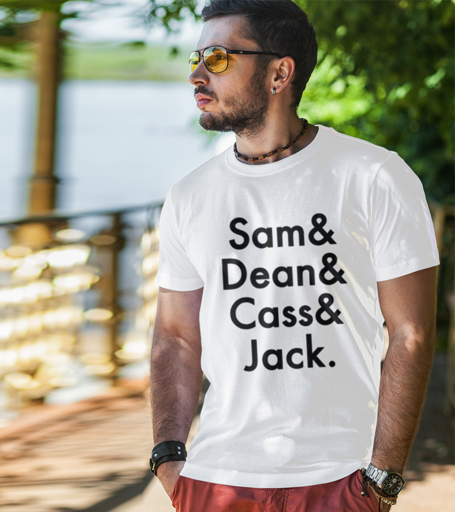Sam And Dean And Cass And Jack Supernatural Characters T-Shirt