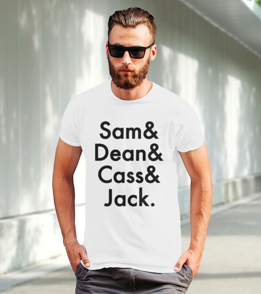 Sam And Dean And Cass And Jack Supernatural Characters T-Shirt