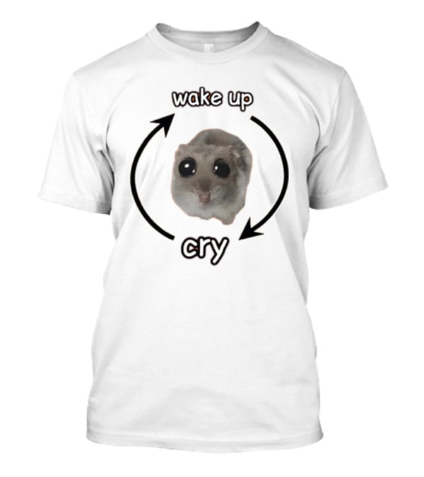 Wake Up Cry Cute Rodent Humor Cringeytees Cycle T-Shirt