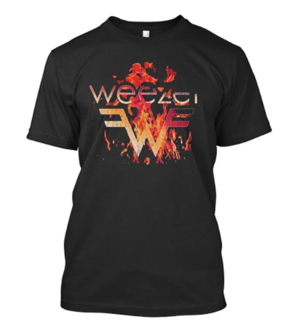 Weezer Flaming Logo Hellfire T-Shirt