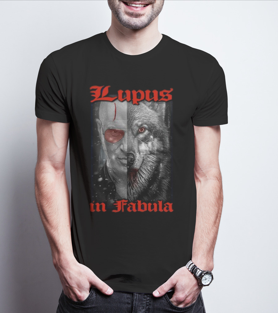 Lupus In Fabula Wolf Hybrid Half Face T-Shirt