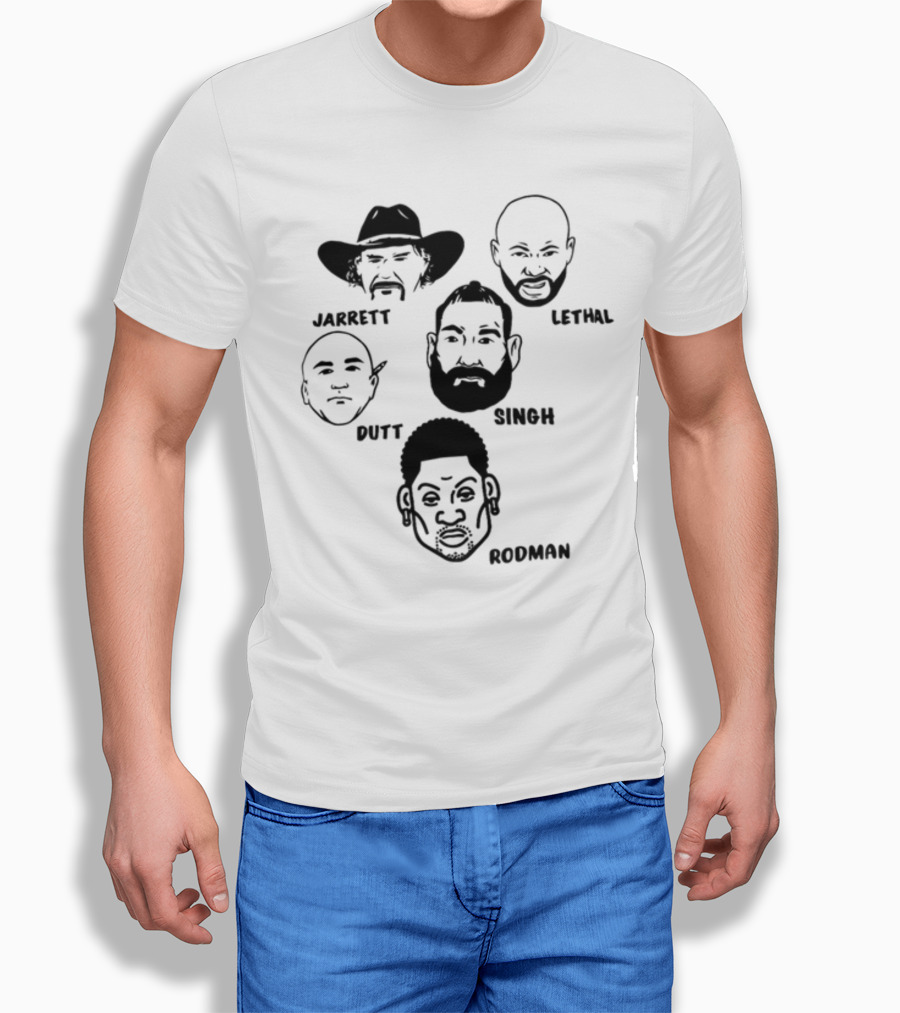 Jarrett Lethal Dutt Singh Rodman Portrait Faces Collection T-Shirt