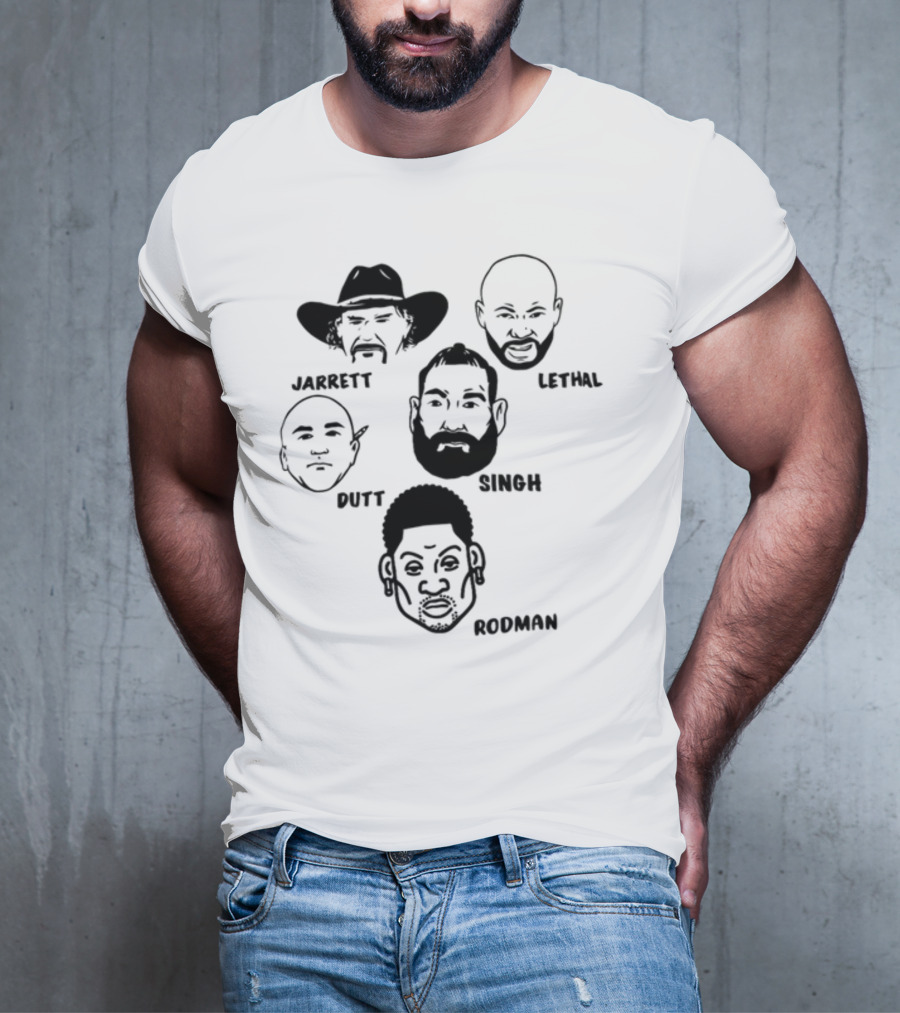 Jarrett Lethal Dutt Singh Rodman Portrait Faces Collection T-Shirt
