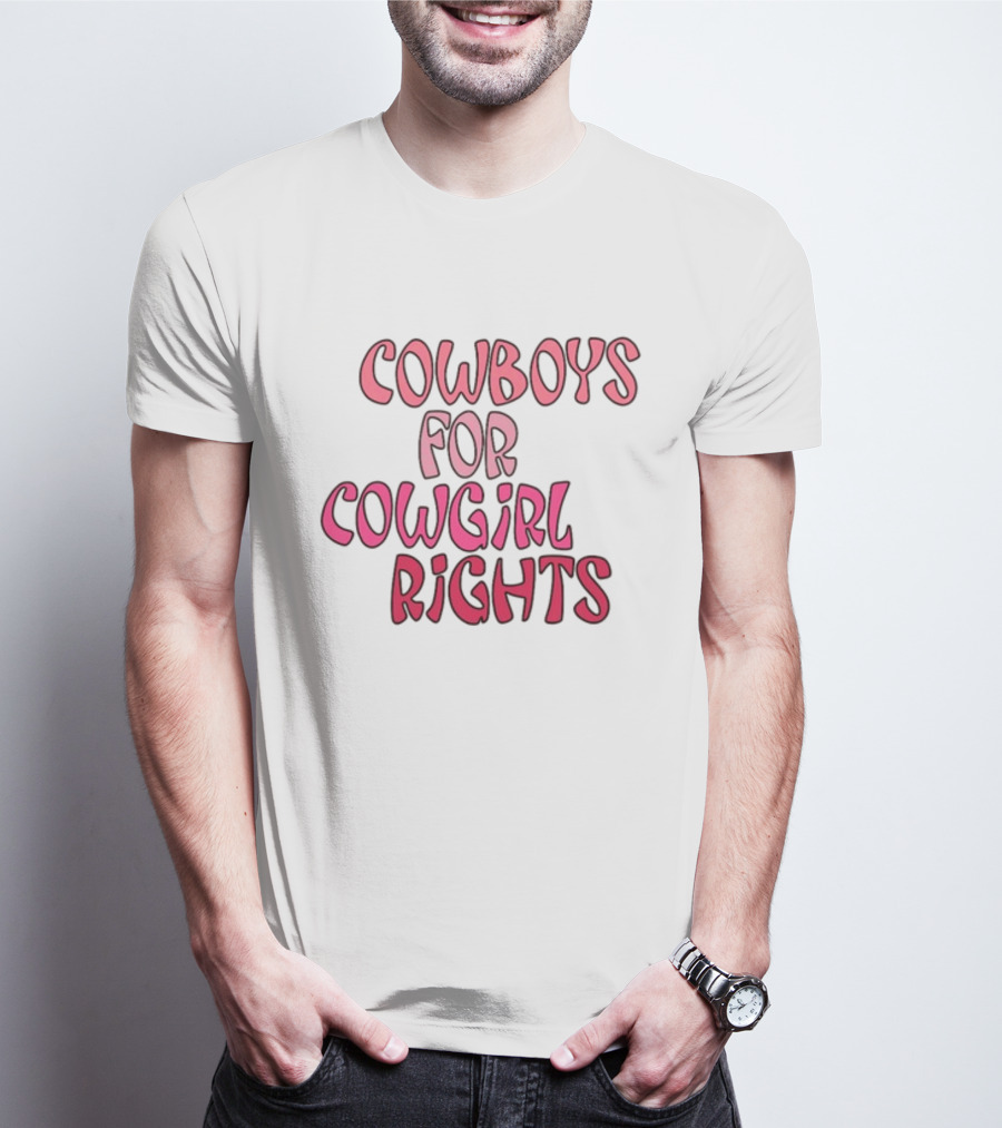 Cowboys Supporting Cowgirl Rights Movement In T-Shirt
