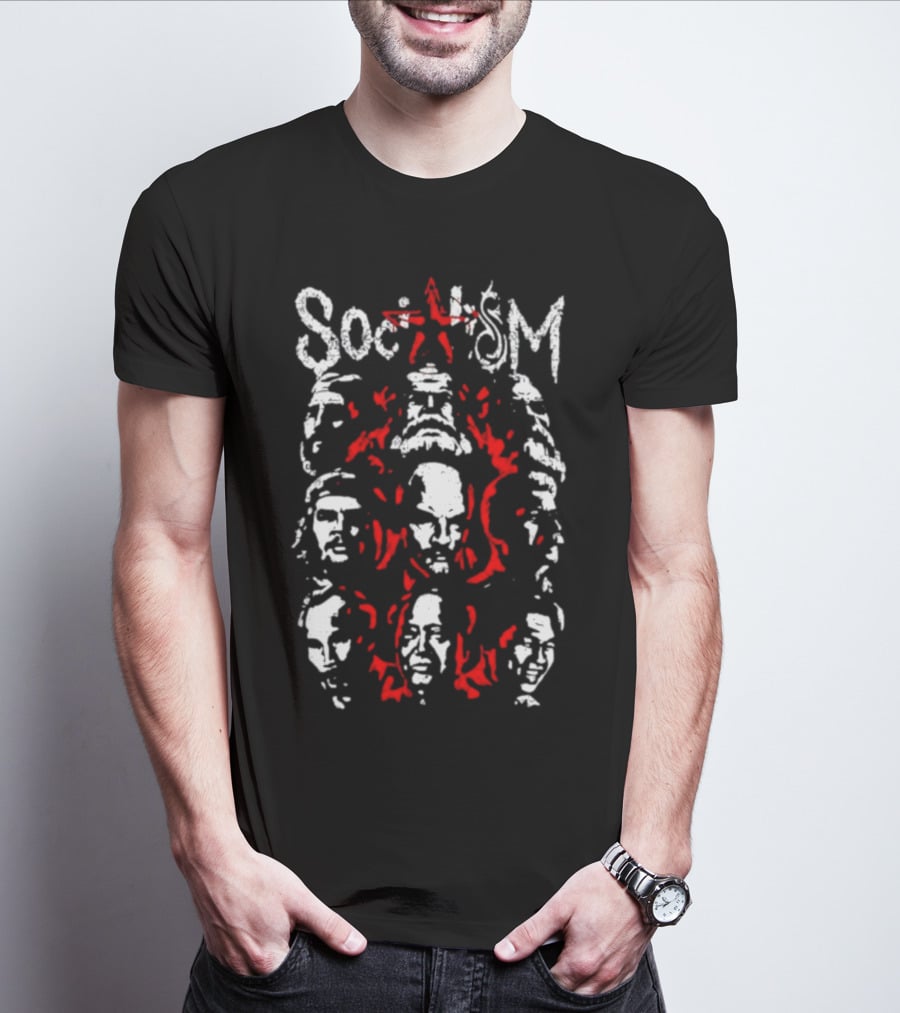 Doomer Socialism Portrait Of Iconic Historical Figures With Star T-Shirt