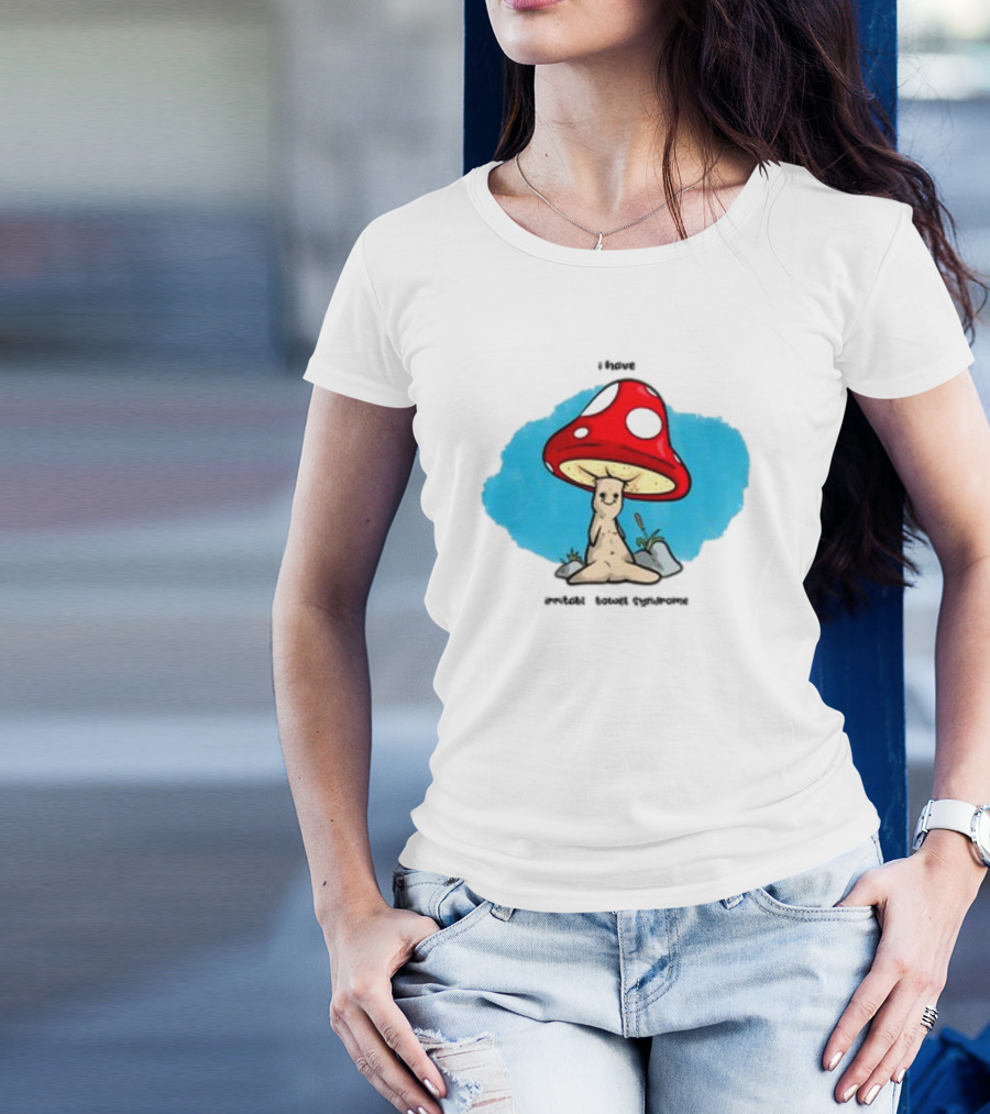 I Have IBS Mushroom Creature With Red Spotted Cap T-Shirt