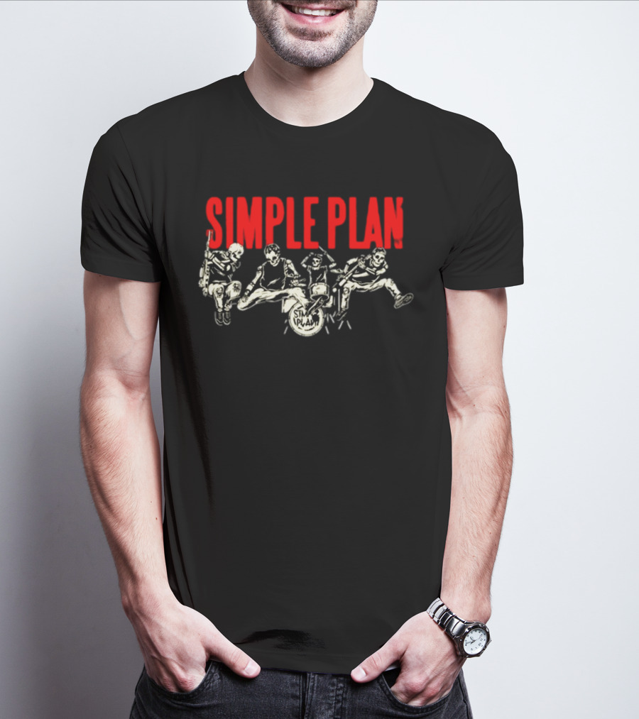 Simple Plan Band Skeletons Performance T-Shirt