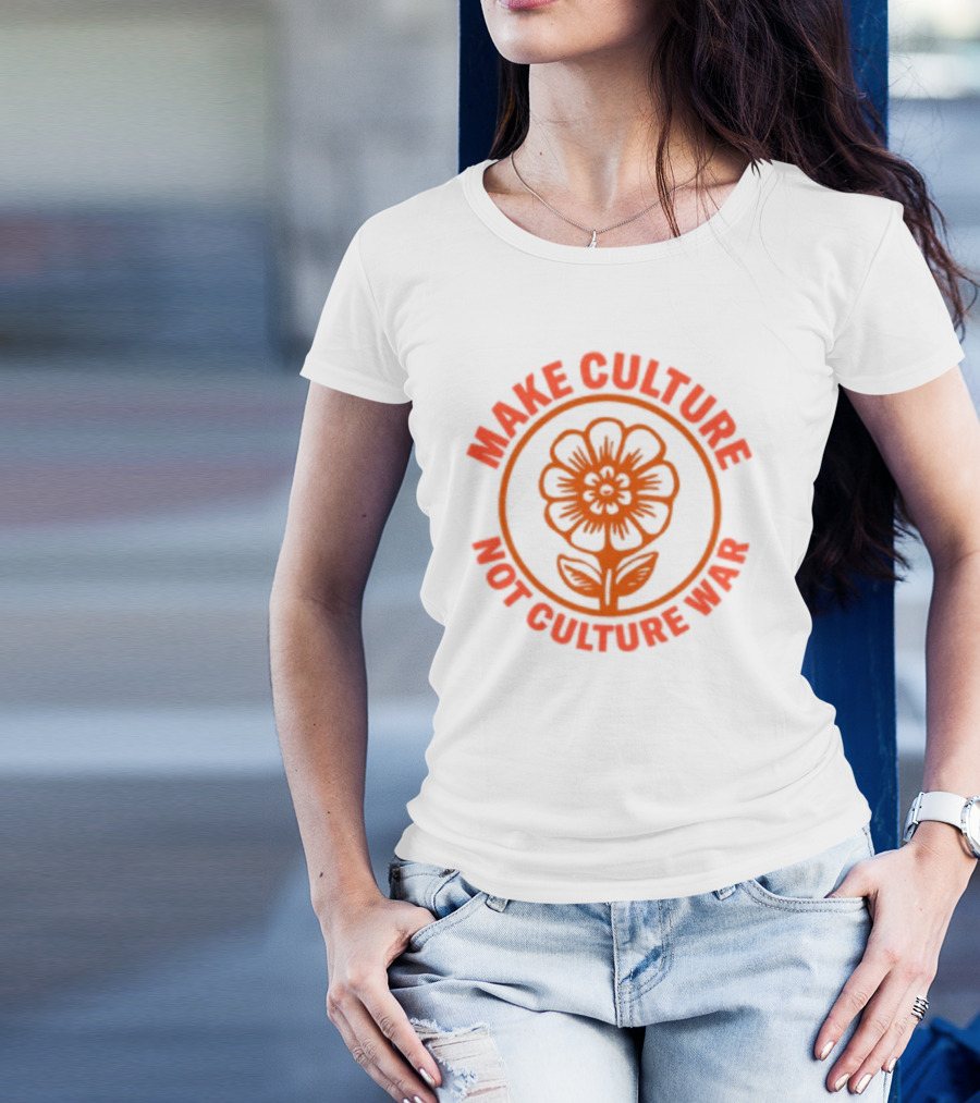 Crooked Make Culture Not Culture War Flower T-Shirt