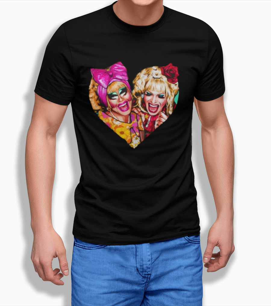 Funny Nordacious Trixie And Katya Heart Shape T-Shirt