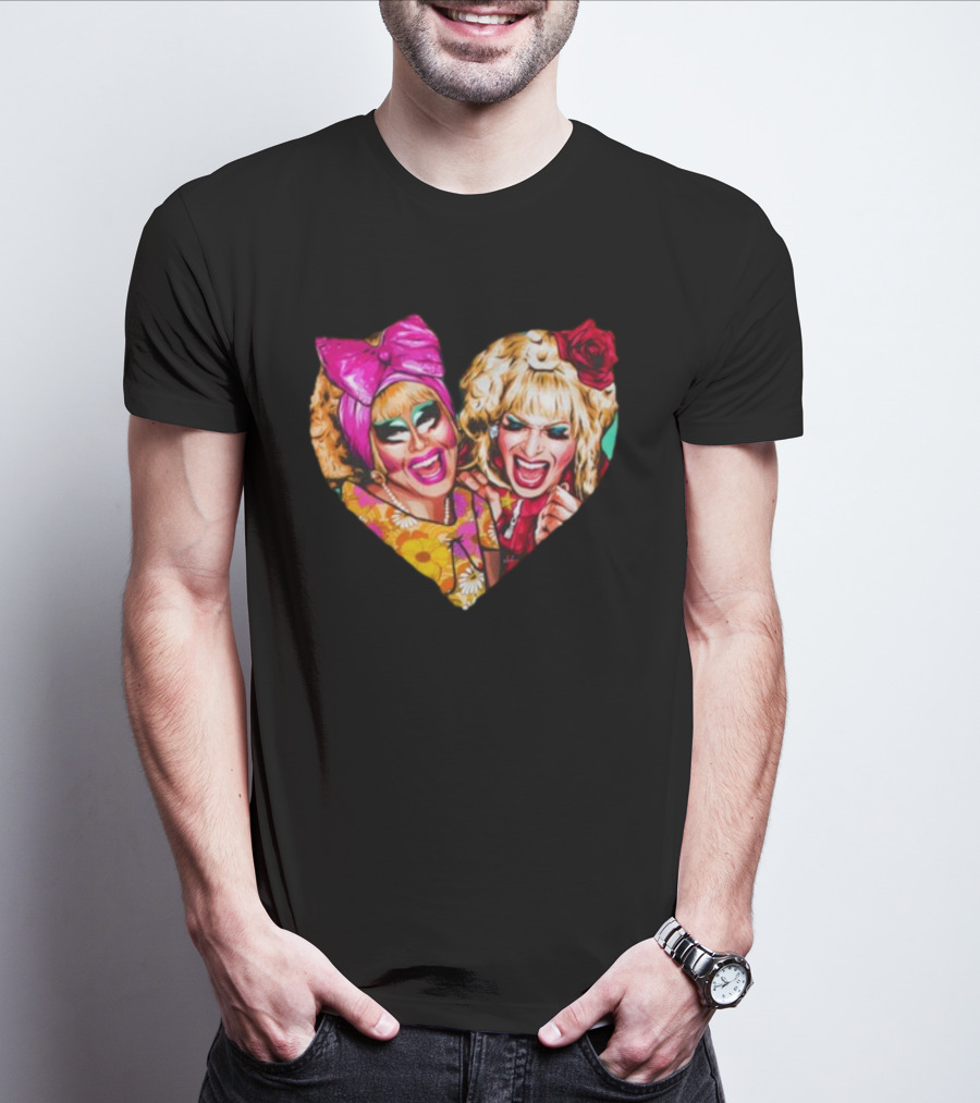 Funny Nordacious Trixie And Katya Heart Shape T-Shirt