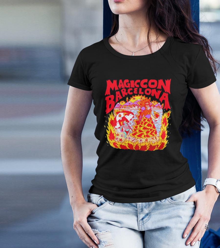Magiccon Barcelona Vibrant Psychedelic Inferno T-Shirt