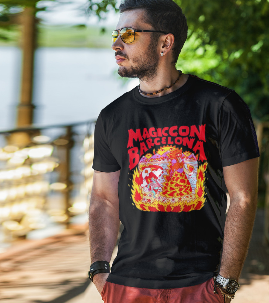 Magiccon Barcelona Vibrant Psychedelic Inferno T-Shirt