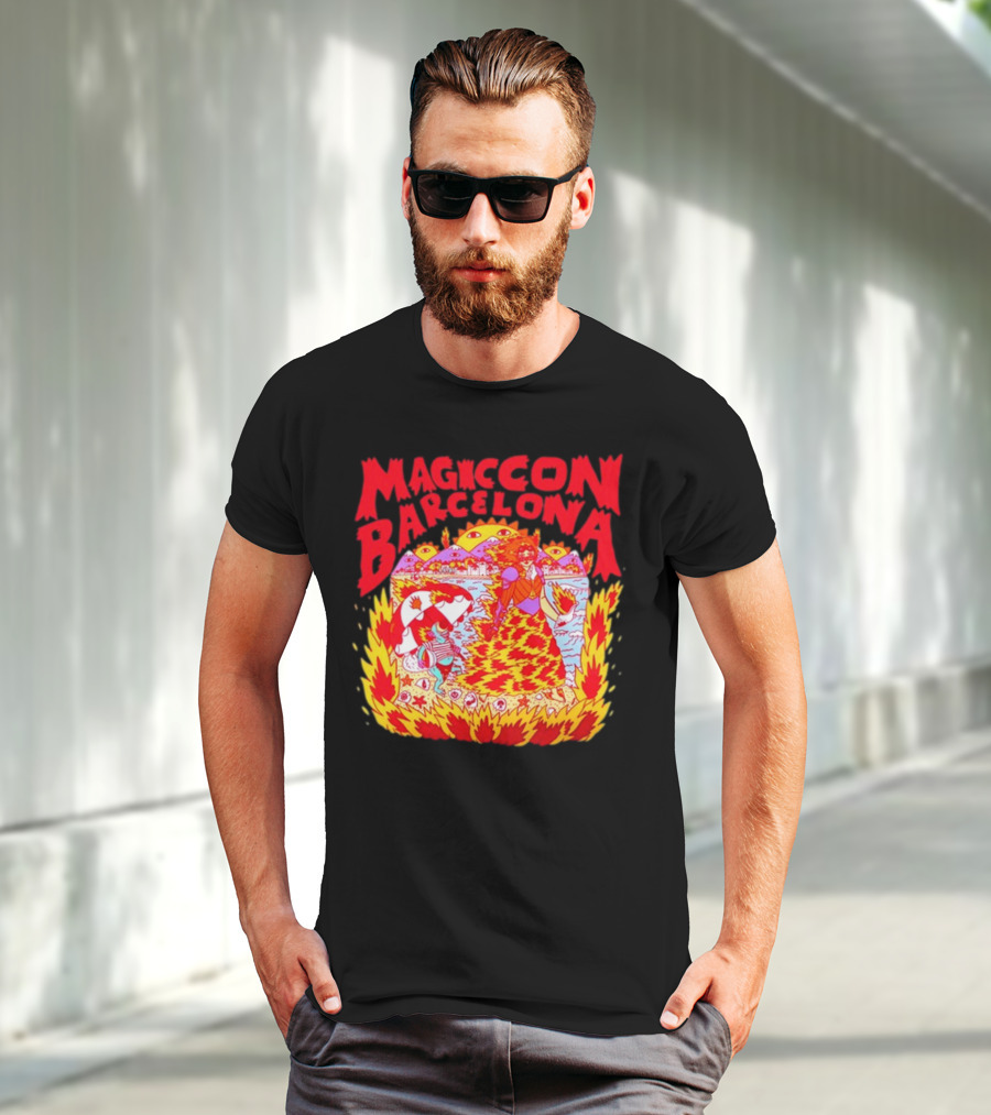 Magiccon Barcelona Vibrant Psychedelic Inferno T-Shirt