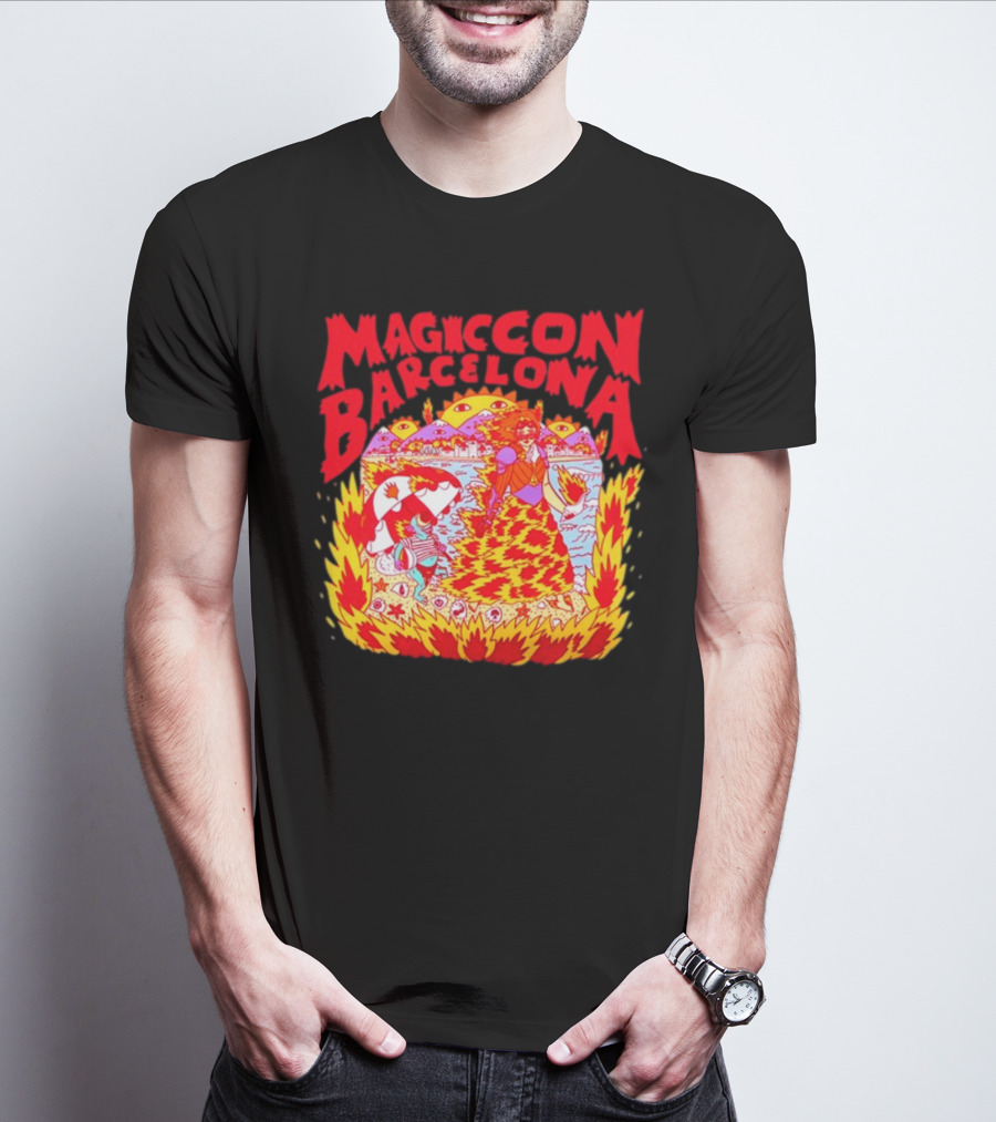 Magiccon Barcelona Vibrant Psychedelic Inferno T-Shirt